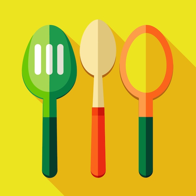 Vector cutlery set with fork knife and spoon vector illustration