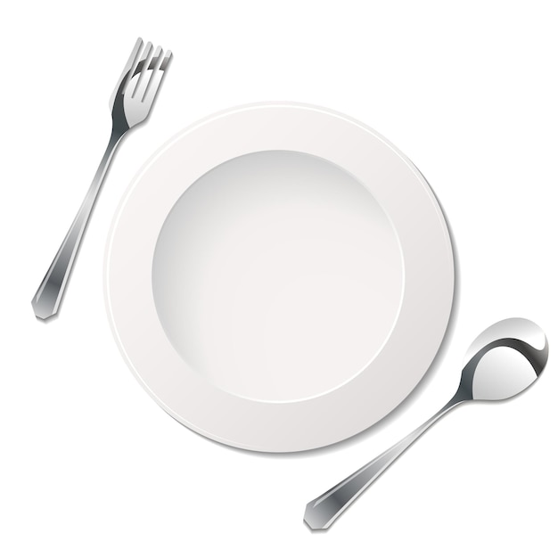 Cutlery with plate