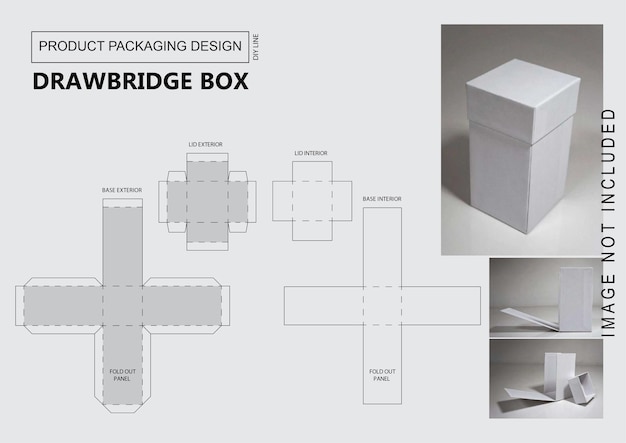 製品パッケージデザインのカスタマイズ 跳ね橋ボックス
