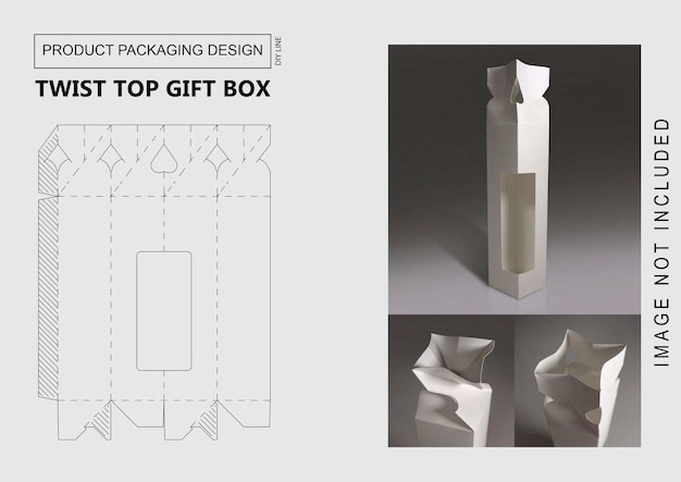 ベクトル カスタマイズ製品パッケージデザインツイストトップギフトボックス