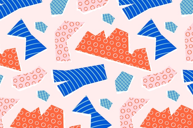 Cutout collage pattern design