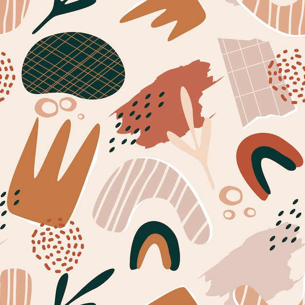 Vector cutout collage pattern design