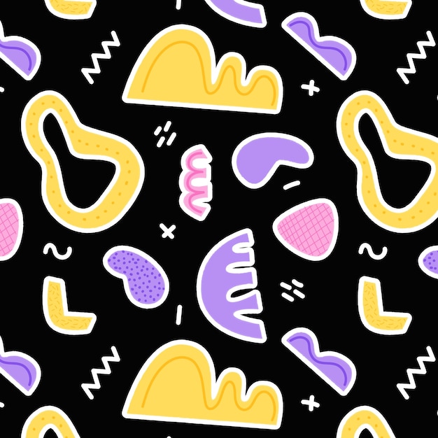 Vector cutout collage pattern design