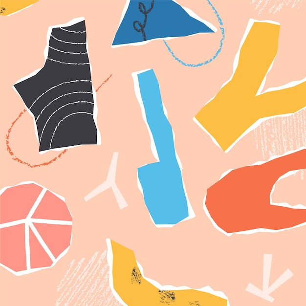 cutout collage pattern design