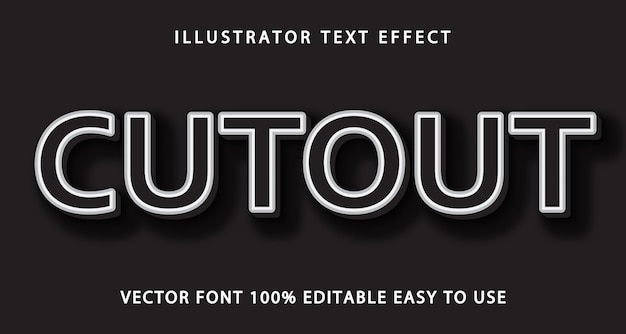 Cutout editable text effect