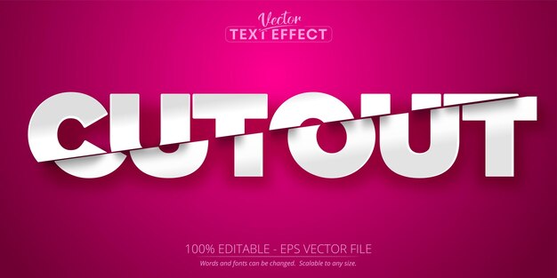 Cutout text effect editable sliced text style