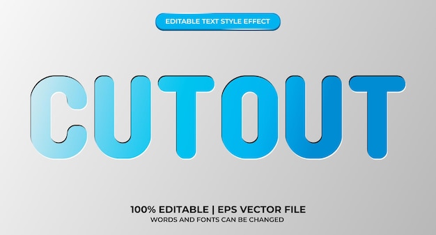 Cutout text effect with editable font style