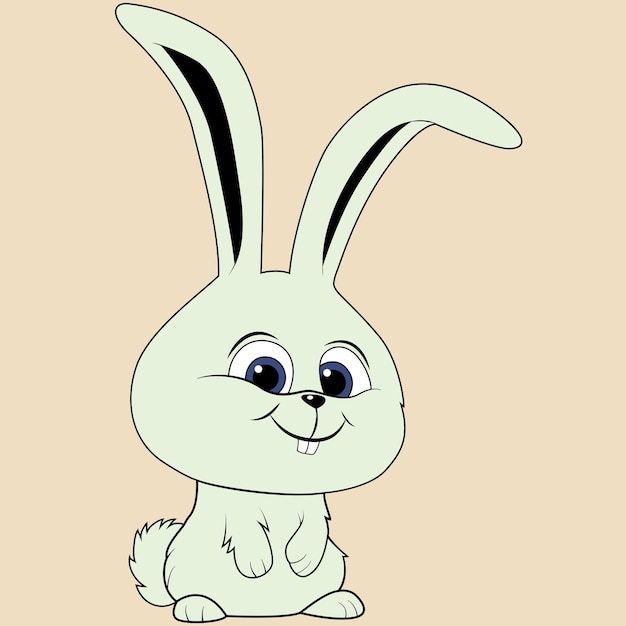 Vector cutte litle rabbit smiling to you