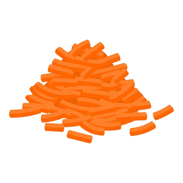 Vettore icona di carota tagliata isometrica dell'icona vettoriale di carota tagliata per il web design isolato su sfondo bianco
