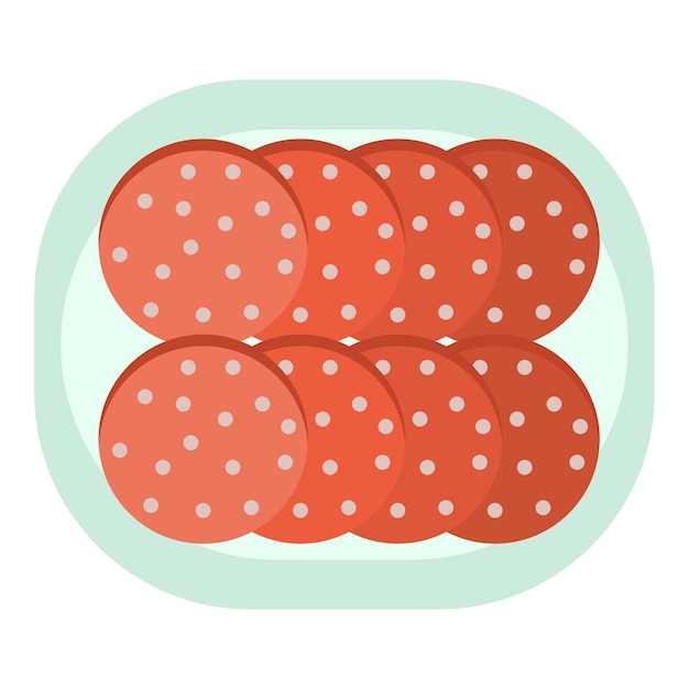 Cutted sausage icon Flat illustration of cutted sausage vector icon for web design