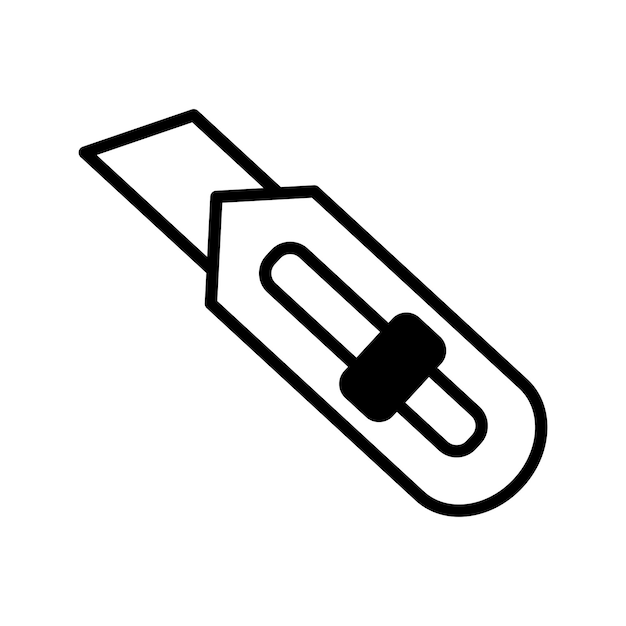 Cutter knife icon vector on trendy design