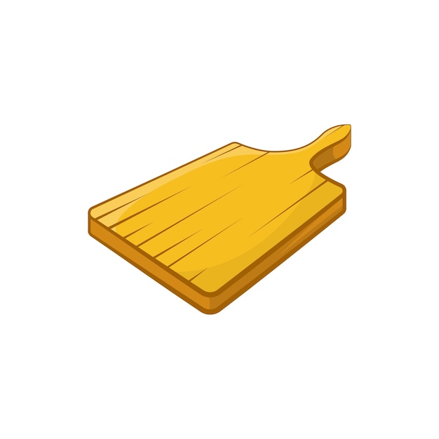 Cutting board icon in cartoon style on a white background