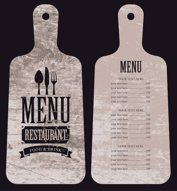 cutting board menu