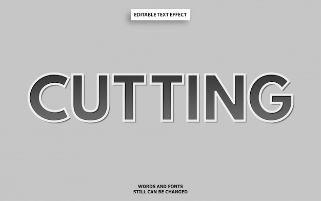 Cutting font effect