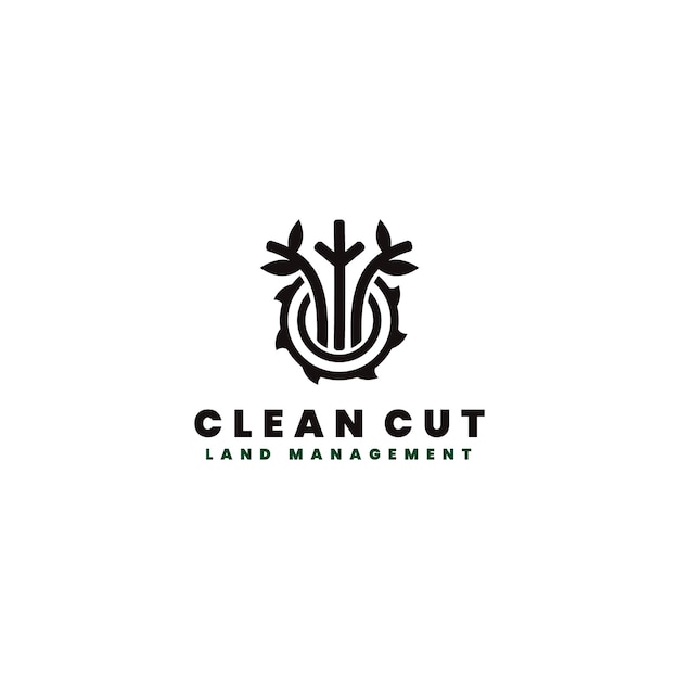 Cutting logo, land management graphic design