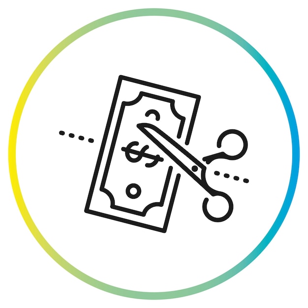 Vector cutting money icon