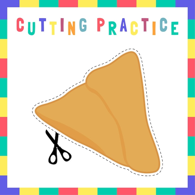 Cutting Practice Worksheet for Kids