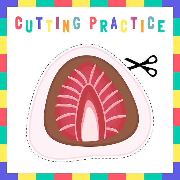 Cutting Practice Worksheet for Kids