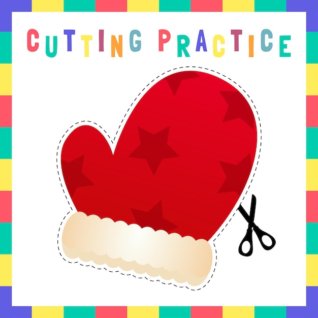 Cutting practice worksheets for kids