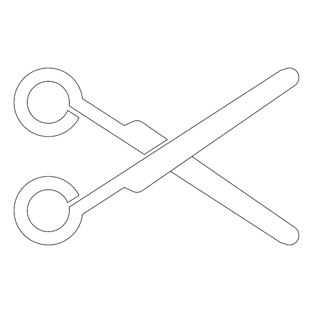 Cutting scissors icon vector