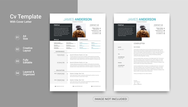 CV CV sollicitatiebrief sjabloonontwerp