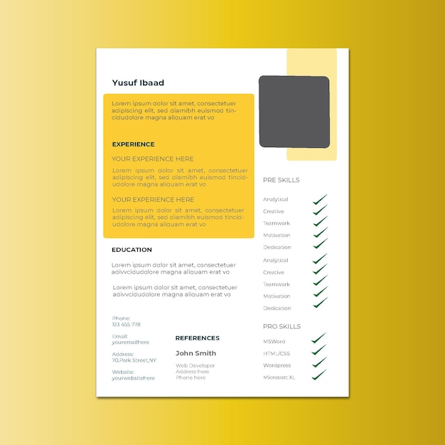 CV design background