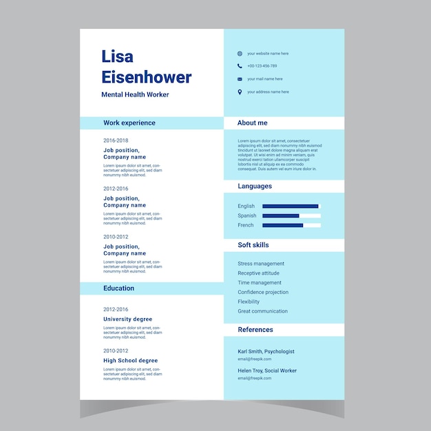 CV- en begeleidingsbriefsjabloon Minimalistische CV-jabloon CV-professionele banen CV