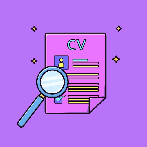 Cv huren vacante document illustratie