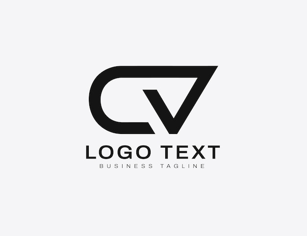 Vector cv logo branding identiteit corporate vector logo ontwerp