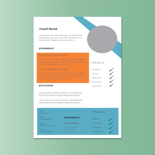 CV modern design