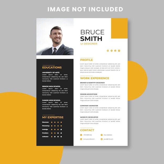 Cv resume brand template