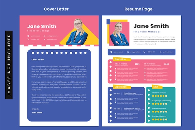 cv resume financial manager template