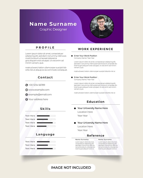 cv and resume template vector with blue and dark colors company intern resume template vector with