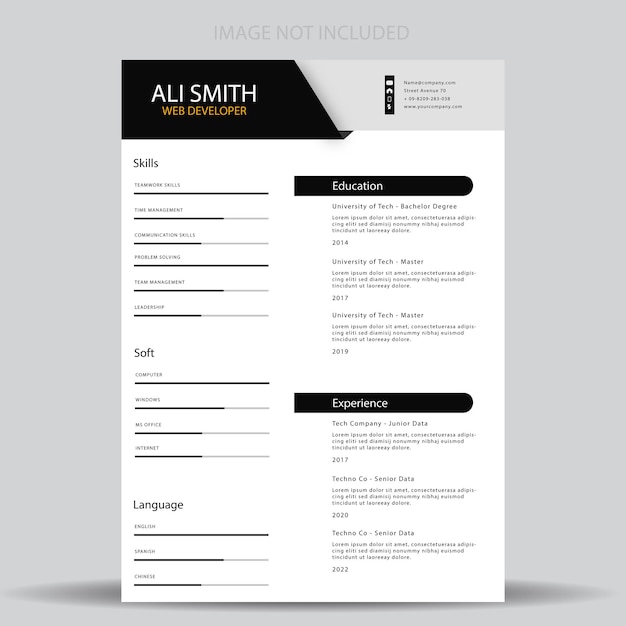 cv resume template