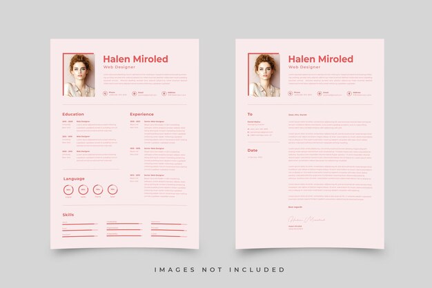 Vector cv resume template