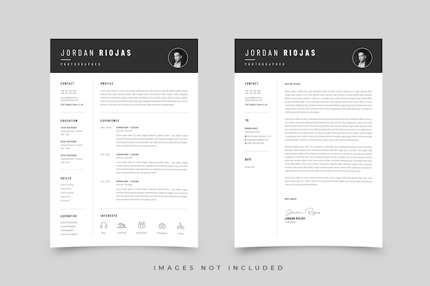 Vector cv resume template