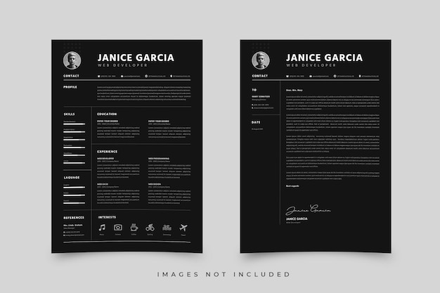 Vector cv resume template