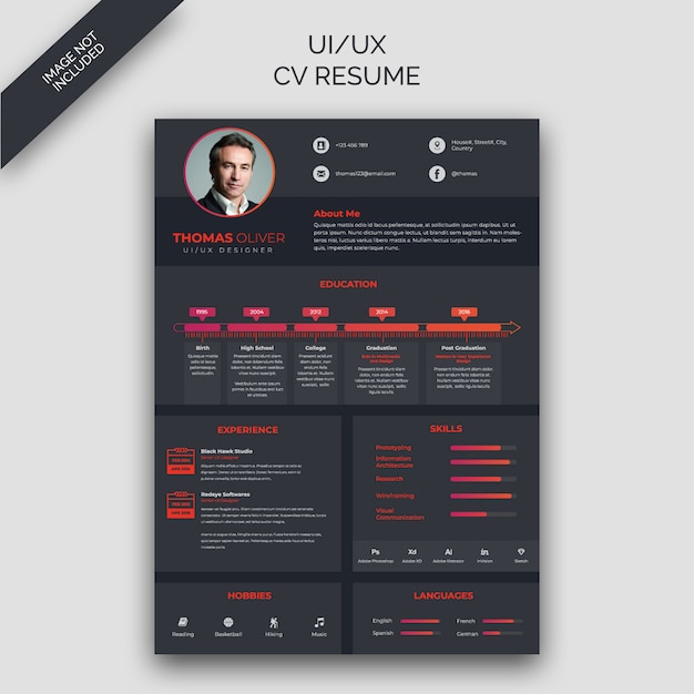 Vector cv resume template