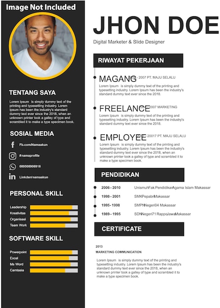 Vector cv resume templates 110