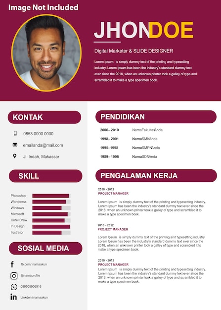 CV RESUME TEMPLATES 112