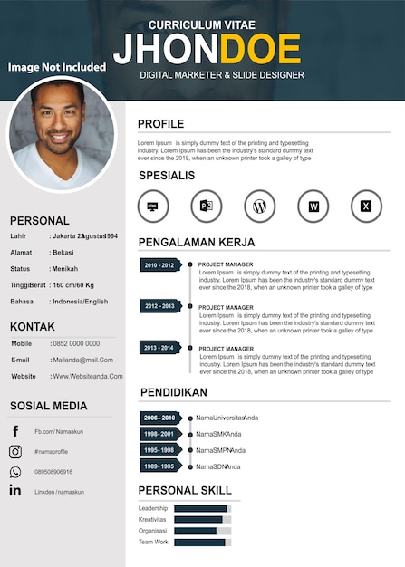 CV RESUME TEMPLATES 113