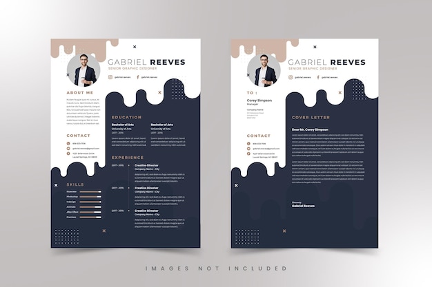 Cv-sjabloon curriculum vitae premium vector