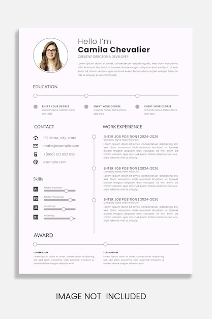 CV-sjabloon Professionele CV-ssjabloon voor Word-pagina's Google DocsBusiness
