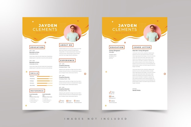 Cv template curriculum vitae premium vector