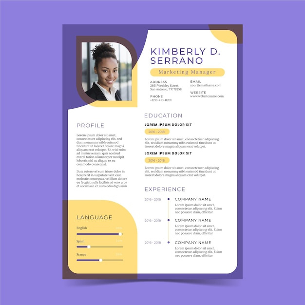 Cv template modern design