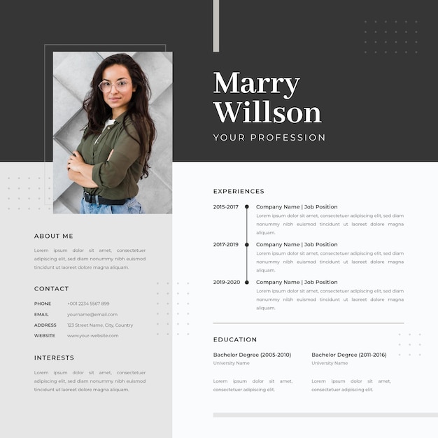 Cv template online design