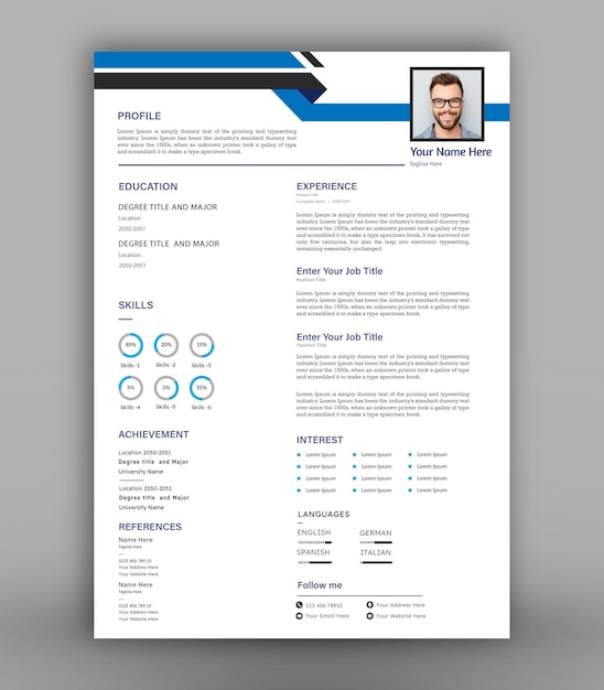 cv template vectors