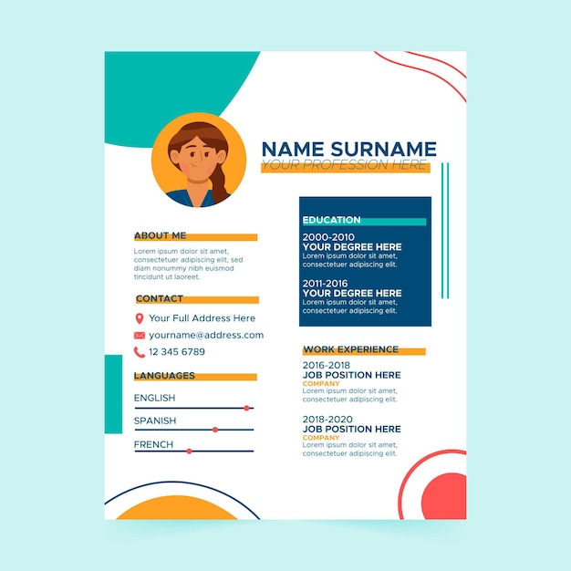 Vector cv template