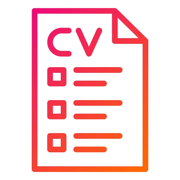 벡터 cv 터 아이콘 디자인 일러스트레이션