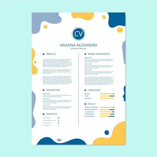 Cv with modern template